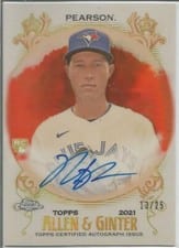 2021 Topps Allen & Ginter Chrome Autographs Nate Pearson #AGA-NP card