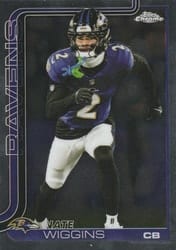 2025 Topps Chrome Base Set Nate Wiggins #28 card