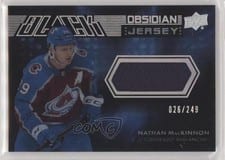 2021-22 SPx UD Black Obsidian Jersey Nathan MacKinnon #OJ-NM card