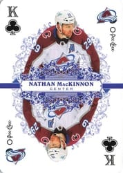 2022-23 O-Pee-Chee Playing Cards Nathan MacKinnon #K-CLUBS card