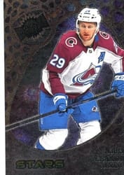 2022-23 SkyBox Metal Universe Base Set Nathan MacKinnon #141 card