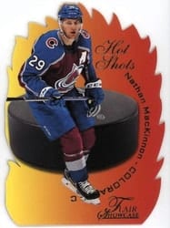 2022-23 SkyBox Metal Universe Hot Shots Nathan MacKinnon #10 OF 20 HS card