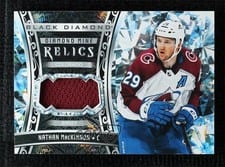 2022-23 Upper Deck Black Diamond Diamond Mine Relics Nathan MacKinnon #DMR-NM card