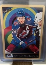 2023-24 SkyBox Metal Universe 1990 Skybox Metal Retros Nathan MacKinnon #4 card