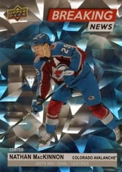 2024-25 Upper Deck Breaking News Nathan MacKinnon #BN-9 card