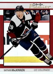 2025-26 O-Pee-Chee OPC Premier Nathan MacKinnon #P-1 card