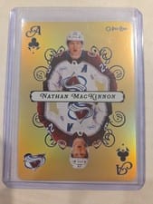 2025-26 O-Pee-Chee Playing Cards Nathan MacKinnon #A-CLUBS card