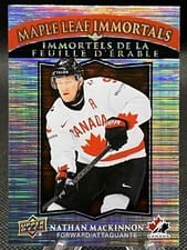 2025-26 Tim Hortons Team Canada Olympic Hockey Maple Leaf Immortals Nathan MacKinnon #ML-2 card