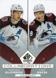 2022-23 SP Authentic Collaborations Nathan MacKinnon/Cale Makar #C-10 card