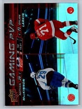 2024-25 Upper Deck Gaming PVP Nathan MacKinnon / Dylan Larkin #GPVP-12 card