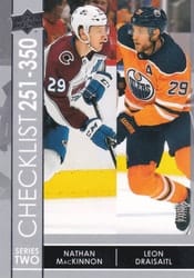 2021-22 Upper Deck Base Set Nathan MacKinnon/Leon Draisaitl CL #449 card