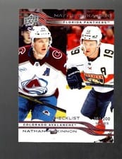 2025 Upper Deck Nathan MacKinnon / Matthew Tkachuk Clear Cut #200 card