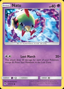 Lost Thunder Natu #87 card