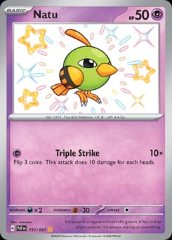 Paldean Fates Natu #151 card