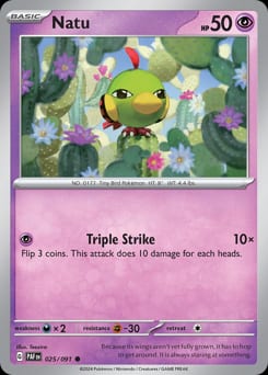 Paldean Fates Natu #25 card