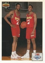 1991-92 Upper Deck Base Set NBA Draft Checklist (Stacey Augmon / Rodney Monroe) #1 card