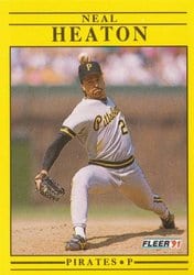 1991 Fleer Base Set Neal Heaton #38 card