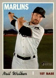 2019 Topps Heritage Base Set Neil Walker #610 card