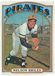 1972 Topps Base Set Nelson Briles #605 card