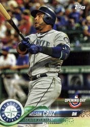 2018 Topps Opening Day Base Set Nelson Cruz #91 card