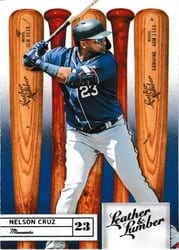 2019 Panini Leather & Lumber Base Set Nelson Cruz #100 card