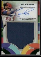 2023 Topps World Baseball Classic Autographed Relics Nelson Cruz #WBCRA-NC card