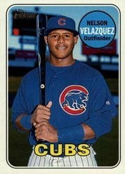 2018 Topps Heritage Minor League Base Set Nelson Velazquez #64 card