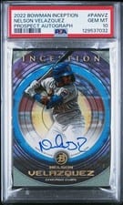 2022 Bowman Inception Prospect Autographs Nelson Velazquez #PA-NVZ card
