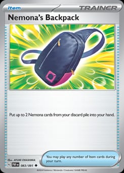 Paldean Fates Nemona's Backpack #83 card
