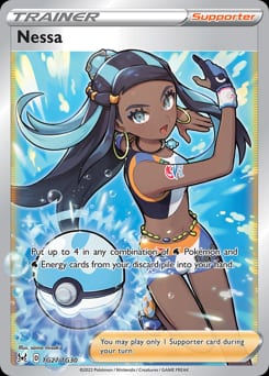 Lost Origin Trainer Gallery Nessa #TG27 card