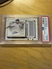 2024 Topps Definitive Collection Framed Autograph Patch Nestor Cortes Jr. #FAPC-NC card