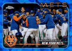 2024 Topps Chrome Sapphire Edition Base Set New York Mets #557 card