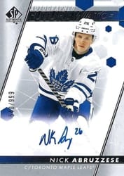 2022-23 SP Authentic Base Set Nick Abruzzese #127 card