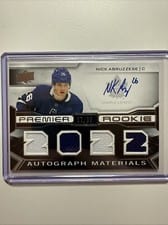 2022-23 Upper Deck Premier 2022 Premier Rookie Autograph Jersey Nick Abruzzese #PRA-NA card