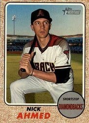 2017 Topps Heritage Base Set Nick Ahmed #673 card