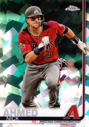 2019 Topps Chrome Sapphire Edition Base Set Nick Ahmed #68 card