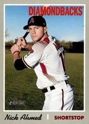 2019 Topps Heritage Base Set Nick Ahmed #280 card