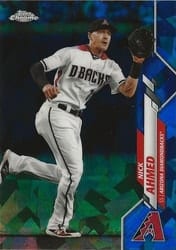 2020 Topps Chrome Sapphire Edition Base Set Nick Ahmed #680 card