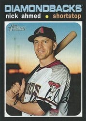 2020 Topps Heritage Base Set Nick Ahmed #112 card