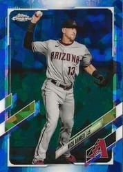 2021 Topps Chrome Sapphire Edition Base Set Nick Ahmed #618 card