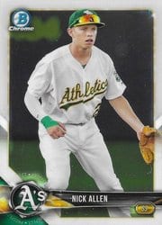 2018 Bowman Chrome Prospects Nick Allen #BCP158 card
