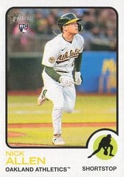 2022 Topps Heritage Base Set Nick Allen #704 card
