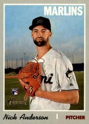 2019 Topps Heritage Base Set Nick Anderson #692 card