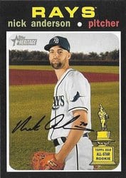 2020 Topps Heritage Base Set Nick Anderson #316 card