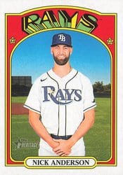 2021 Topps Heritage Base Set Nick Anderson #725 card