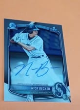 2025 Bowman Draft Chrome Prospect Autographs Nick Becker #CPA-NB card