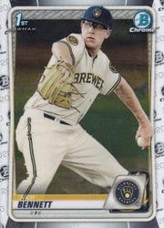 2020 Bowman Chrome Prospects Nick Bennett #BCP-140 card