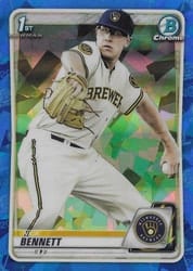 2020 Bowman Sapphire Edition Base Set Nick Bennett #BCP-140 card