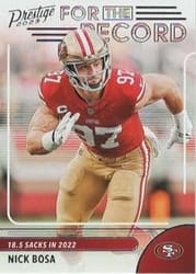 2023 Panini Prestige For the Record Nick Bosa #13 card