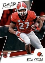 2018 Panini Prestige Base Set Nick Chubb #219 card